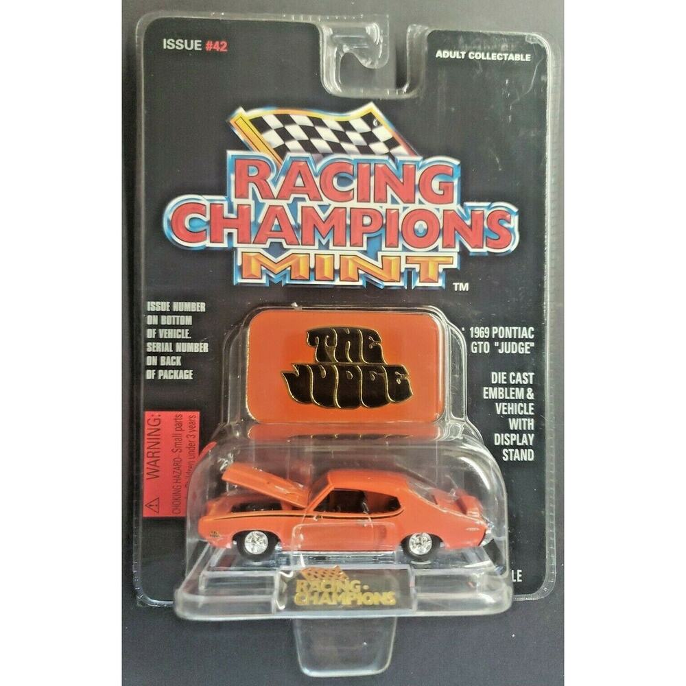 1996‎ Racing Champions Mint 1969 Pontiac GTO Judge #42 1:62 Orange HW4